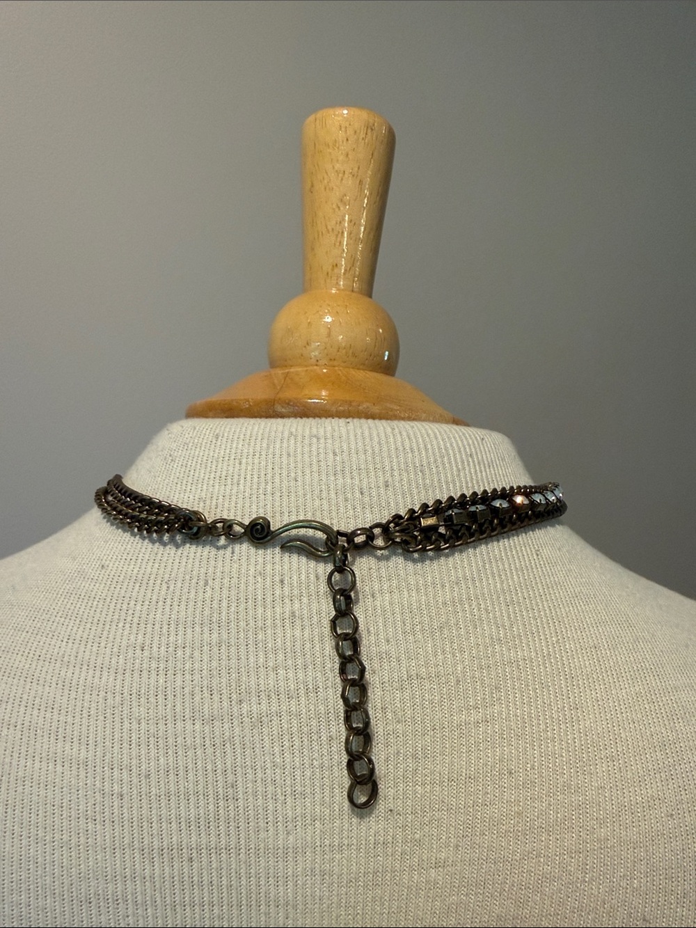 Blue Stone and Crystal Accent Statement Necklace - Women Jewelry - Picture 2 of 7